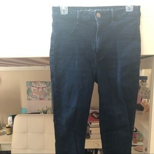 American Eagle Dark Wash Sky High Jeggings 8 Reg